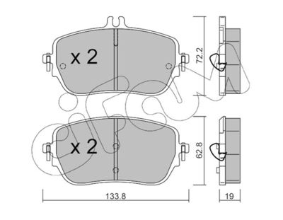 Brake Pad Set, disc brake CIFAM 822-1193-0