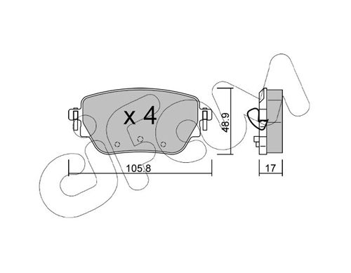 CIFAM 822-1195-0 Brake Pad Set, disc brake
