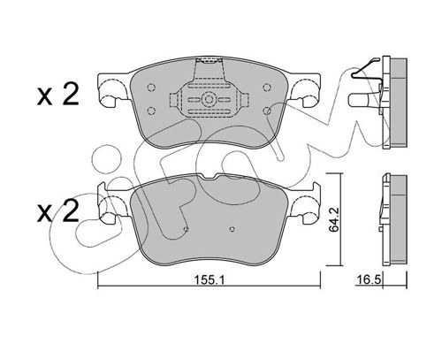 CIFAM 822-1205-1 Brake Pad Set, disc brake