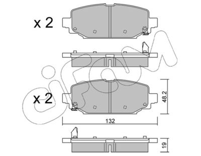 Brake Pad Set, disc brake CIFAM 822-1210-0