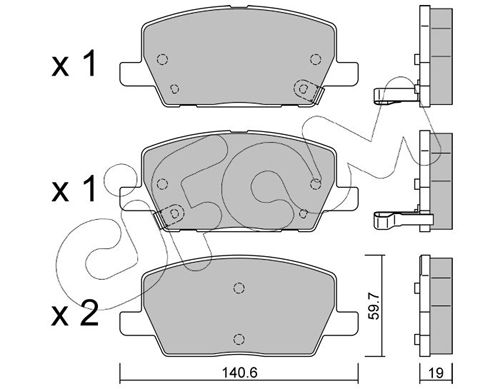CIFAM 822-1212-0 Brake Pad Set, disc brake