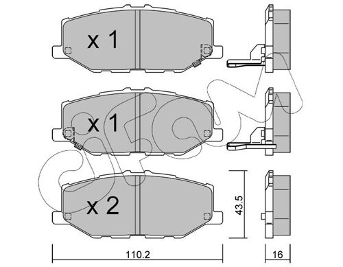 CIFAM 822-1215-0 Brake Pad Set, disc brake