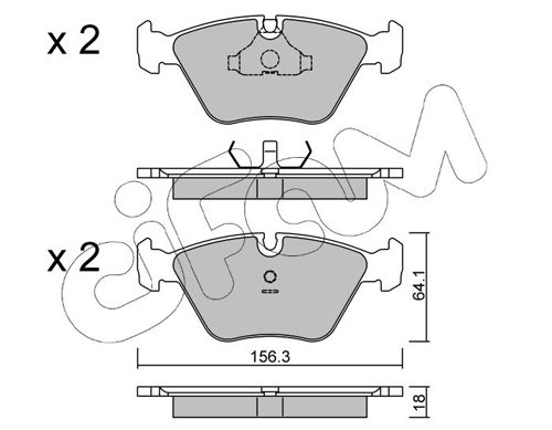 CIFAM 822-122-2 Brake Pad Set, disc brake