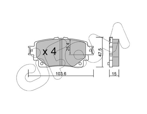 CIFAM 822-1229-0 Brake Pad Set, disc brake