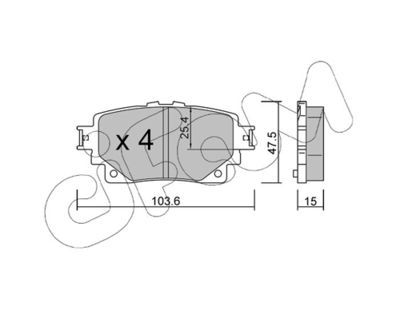 Brake Pad Set, disc brake CIFAM 822-1229-0