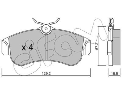 Brake Pad Set, disc brake CIFAM 822-123-0