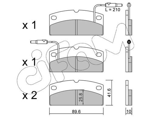 CIFAM 822-1231-0 Brake Pad Set, disc brake