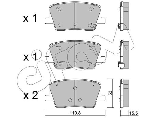 CIFAM 822-1232-0 Brake Pad Set, disc brake