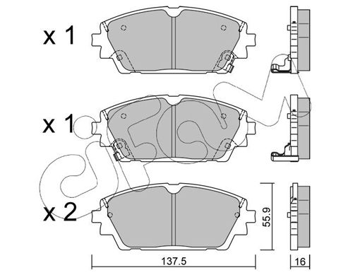 CIFAM 822-1237-0 Brake Pad Set, disc brake