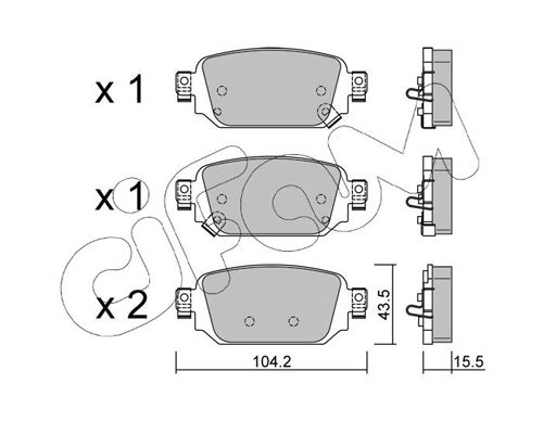 CIFAM 822-1238-0 Brake Pad Set, disc brake