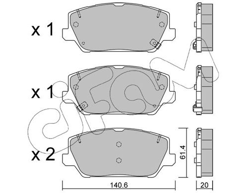 CIFAM 822-1241-0 Brake Pad Set, disc brake