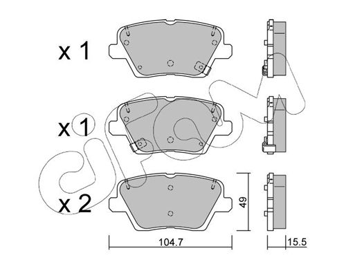 CIFAM 822-1243-0 Brake Pad Set, disc brake