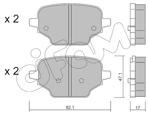 CIFAM 822-1245-0 Brake Pad Set, disc brake