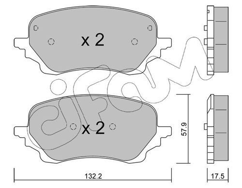 CIFAM 822-1247-0 Brake Pad Set, disc brake