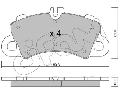 Brake Pad Set, disc brake CIFAM 822-1259-0