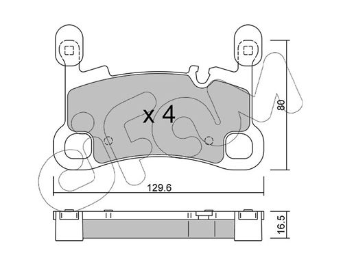 CIFAM 822-1260-0 Brake Pad Set, disc brake