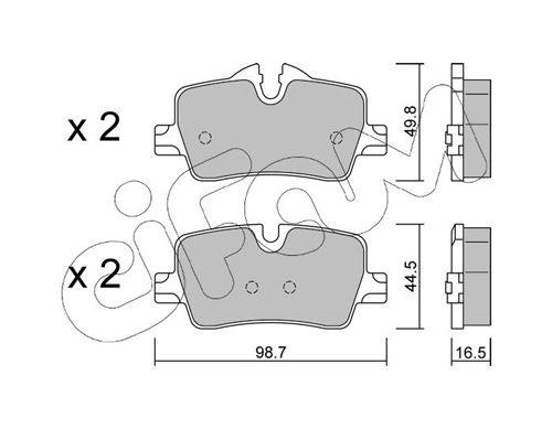 CIFAM 822-1264-0 Brake Pad Set, disc brake