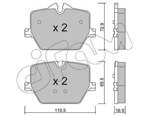 CIFAM 822-1266-0 Brake Pad Set, disc brake