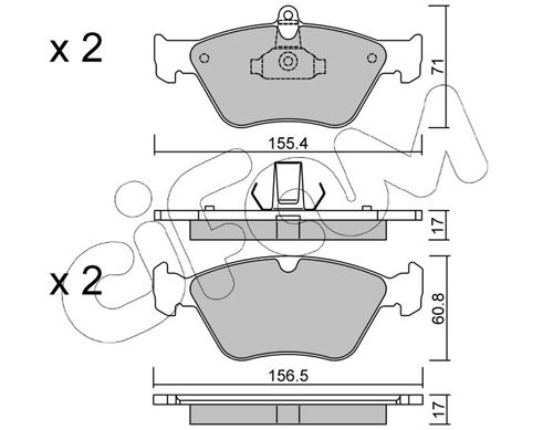 CIFAM 822-128-0 Brake Pad Set, disc brake