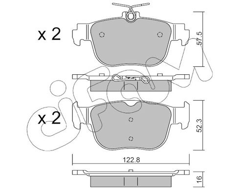 CIFAM 822-1281-0 Brake Pad Set, disc brake