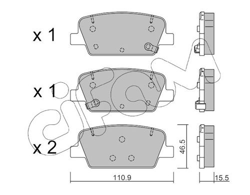 CIFAM 822-1283-0 Brake Pad Set, disc brake