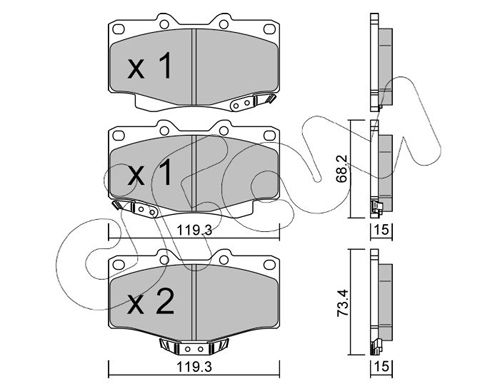 CIFAM 822-129-0 Brake Pad Set, disc brake