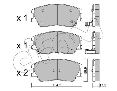CIFAM 822-1305-0 Brake Pad Set, disc brake