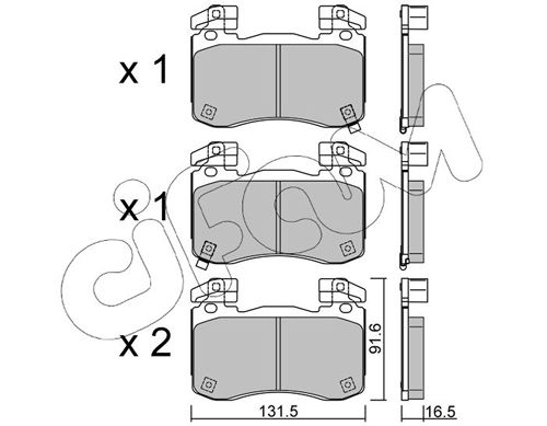CIFAM 822-1306-0 Brake Pad Set, disc brake
