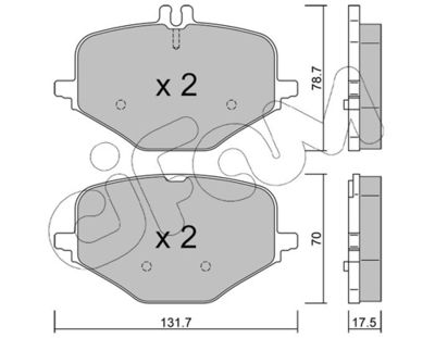 Brake Pad Set, disc brake CIFAM 822-1309-0