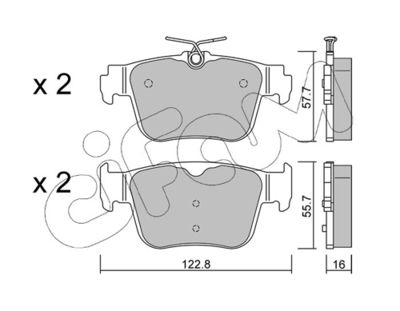 Brake Pad Set, disc brake CIFAM 822-1317-0