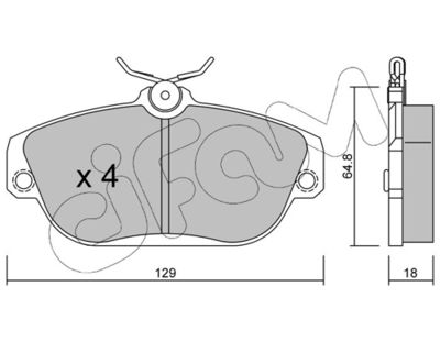 Brake Pad Set, disc brake CIFAM 822-132-0