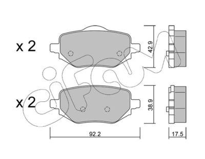 Brake Pad Set, disc brake CIFAM 822-1323-0