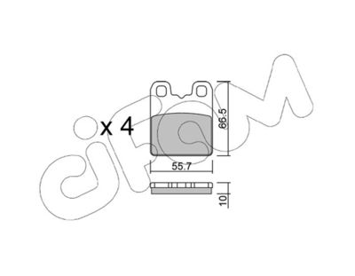 Brake Pad Set, disc brake CIFAM 822-1326-0