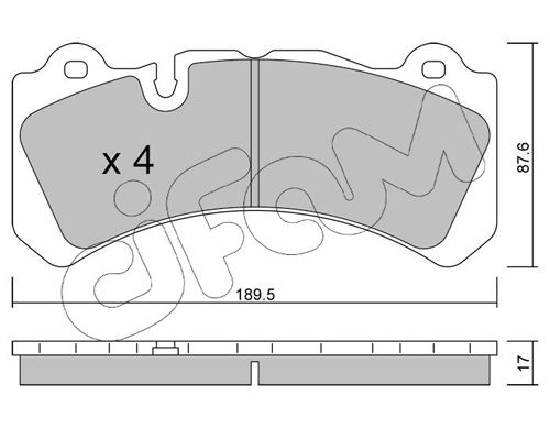 CIFAM 822-1328-0 Brake Pad Set, disc brake