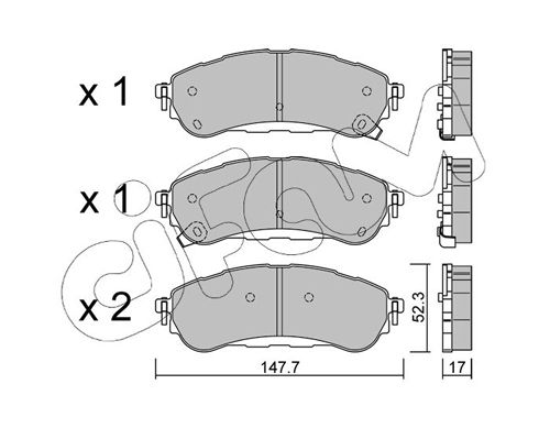 CIFAM 822-1344-0 Brake Pad Set, disc brake