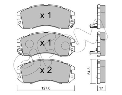Brake Pad Set, disc brake CIFAM 822-135-0
