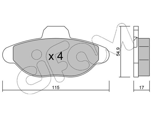 CIFAM 822-137-0 Brake Pad Set, disc brake