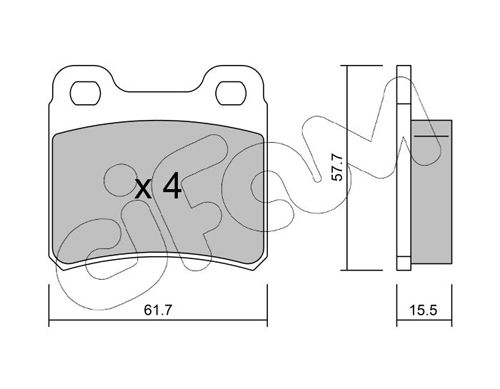 CIFAM 822-141-0 Brake Pad Set, disc brake
