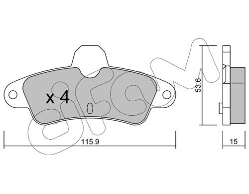 CIFAM 822-143-0 Brake Pad Set, disc brake