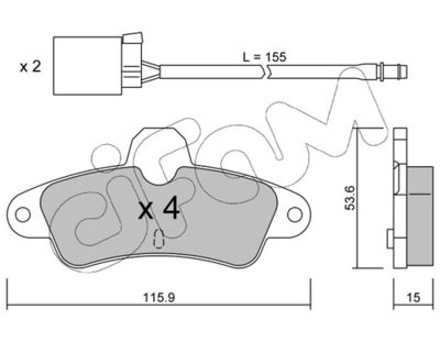 Brake Pad Set, disc brake CIFAM 822-143-0K