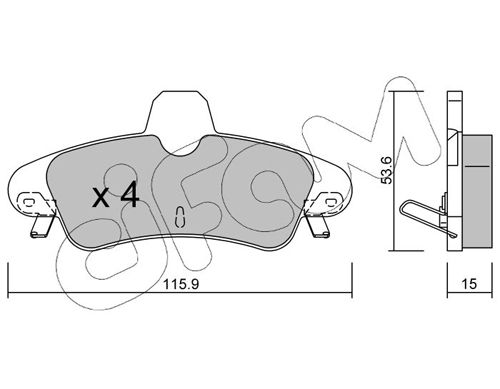 CIFAM 822-143-1 Brake Pad Set, disc brake