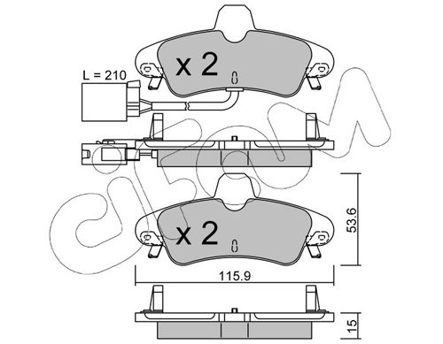 CIFAM 822-143-2 Brake Pad Set, disc brake