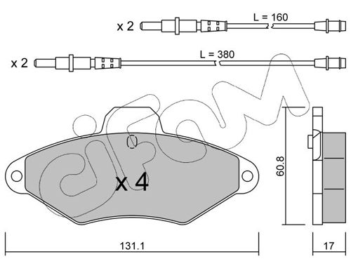 CIFAM 822-144-0 Brake Pad Set, disc brake