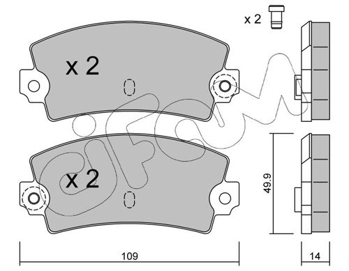 CIFAM 822-147-1 Brake Pad Set, disc brake