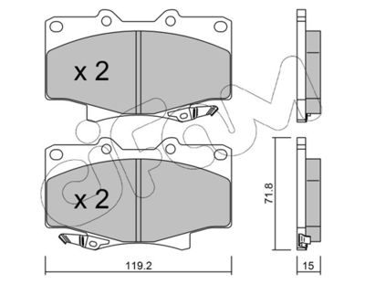 Brake Pad Set, disc brake CIFAM 822-153-0