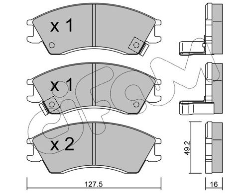 CIFAM 822-160-0 Brake Pad Set, disc brake