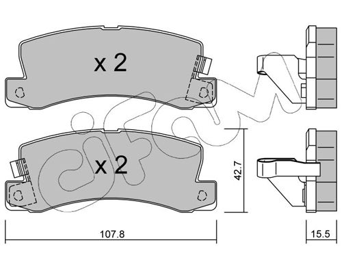 CIFAM 822-161-1 Brake Pad Set, disc brake