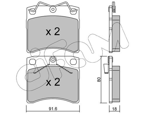 CIFAM 822-163-1 Brake Pad Set, disc brake