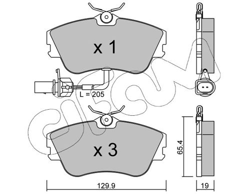 CIFAM 822-164-1 Brake Pad Set, disc brake