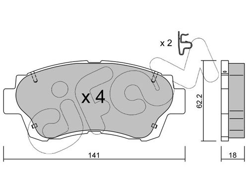 CIFAM 822-167-0 Brake Pad Set, disc brake